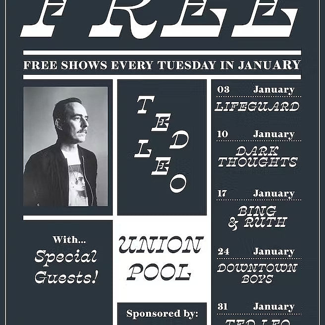 Ted Leo added to Union Pool’s Free Tuesdays concert series