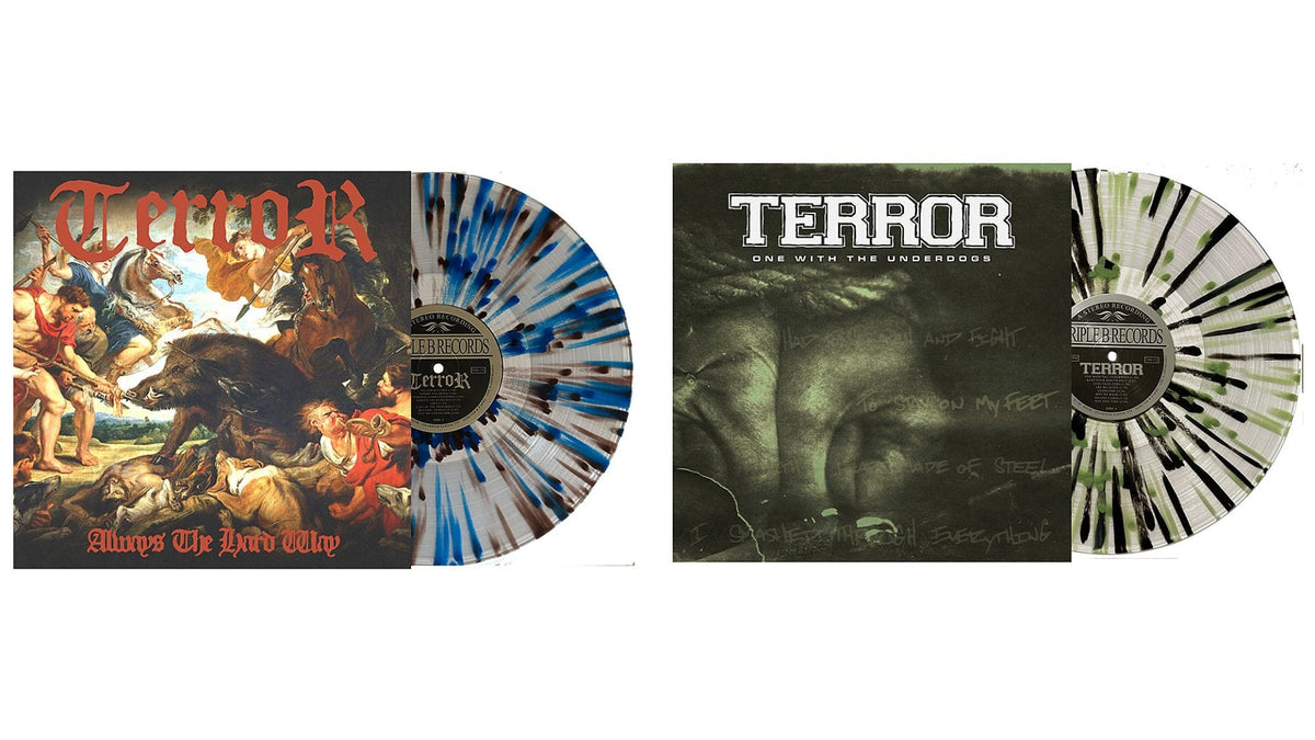 New exclusive vinyl: Terror’s ‘One with the Underdogs’ & ‘Always the Hard Way’ on spatter wax