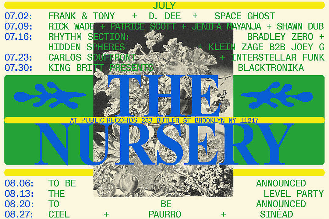 Public Records announces The Nursery outdoor DJ series ft. Marcellus Pittman, AceMoMA, more