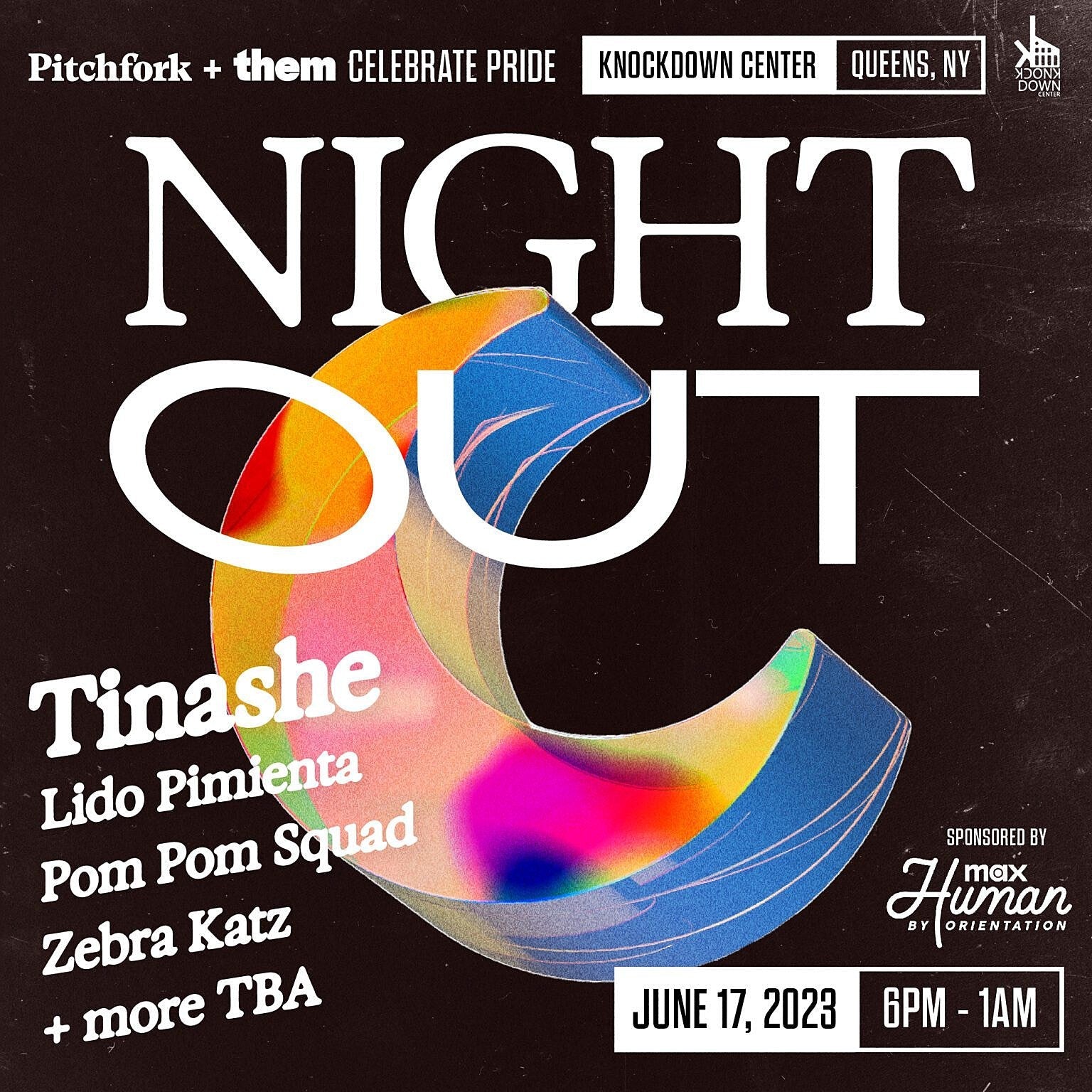 Tinashe, Lido Pimienta, Pom Pom Squad & Zebra Katz playing Pride 2023 show at Knockdown Center