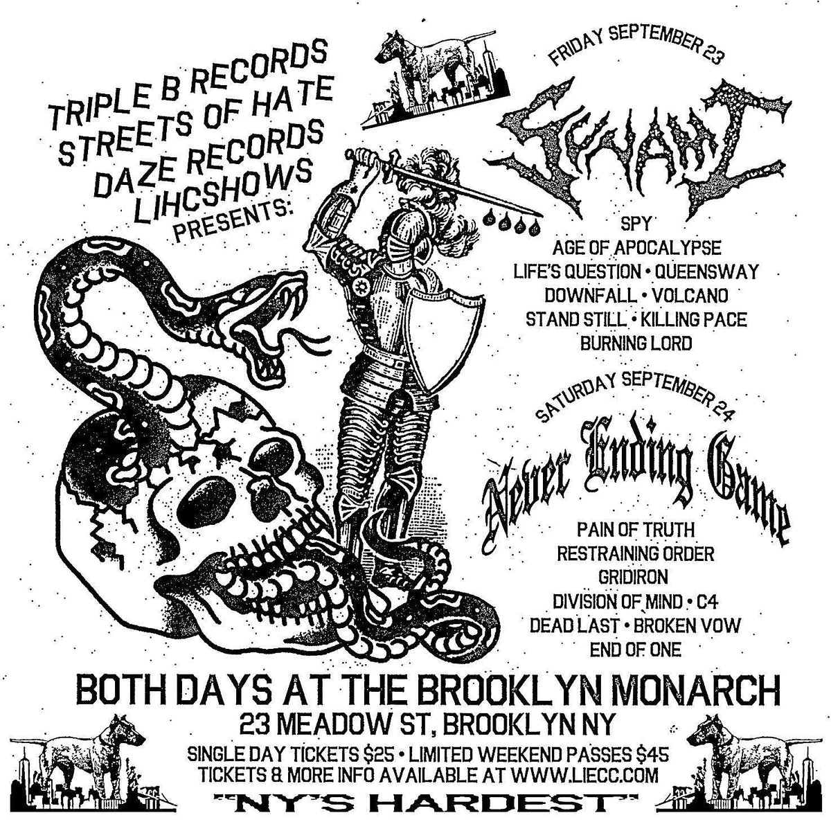 Sunami, Never Ending Game, Spy, Pain of Truth & more playing BBB/DAZE showcase in NYC