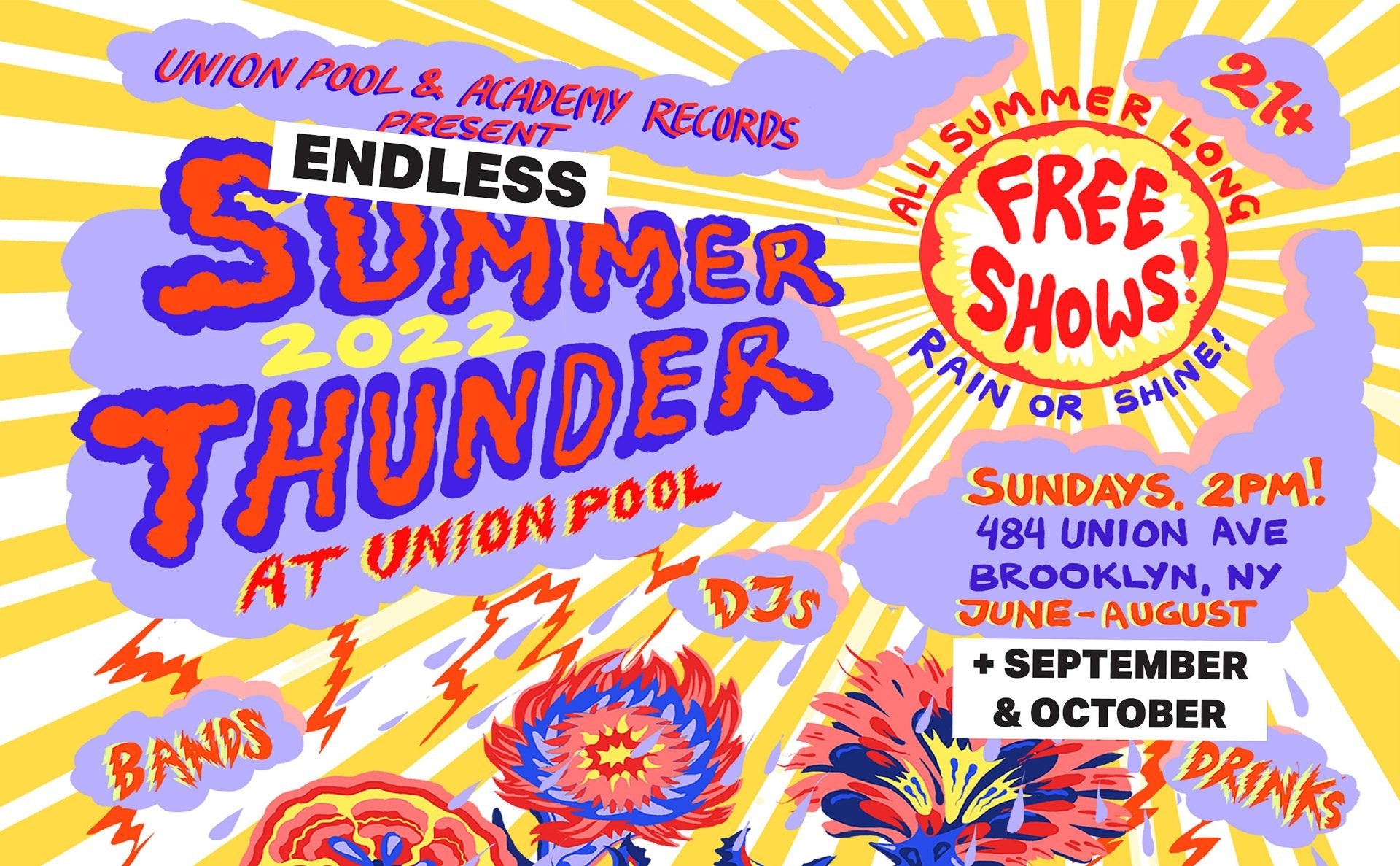 Union Pool announces free ‘Endless Summer Thunder’ shows w/ Cut Worms, Sister Nancy, more