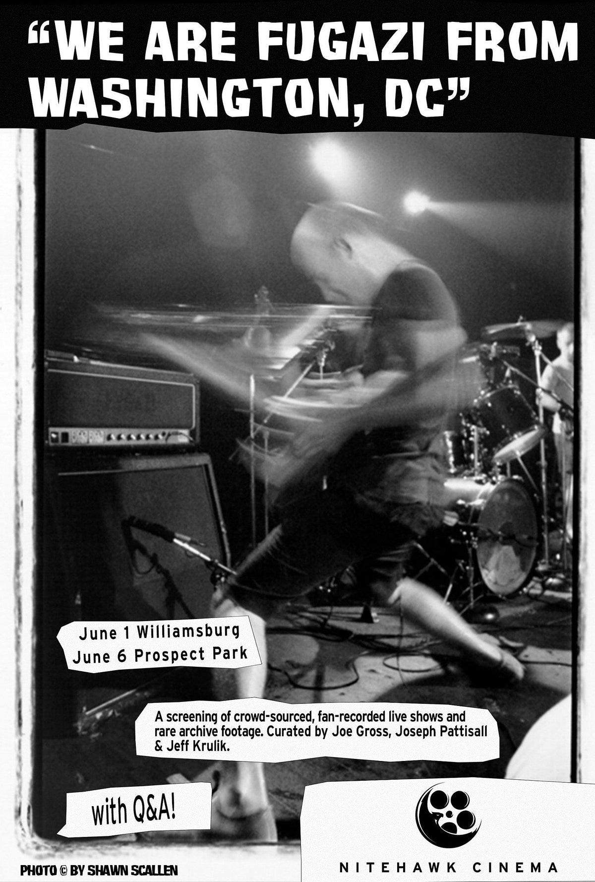 Rare Fugazi footage screening at Nitehawk Williamsburg & Prospect Park