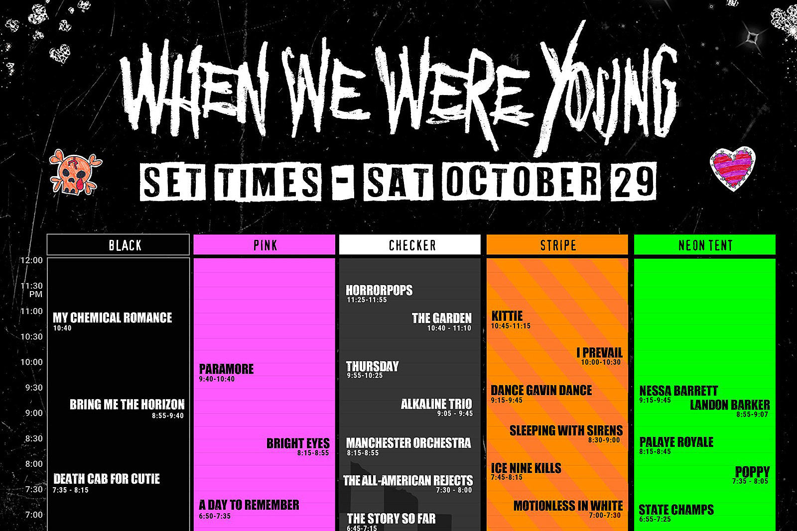When We Were Young adds Death Cab & Underoath, Avril Lavigne drops off ++ Saturday set times