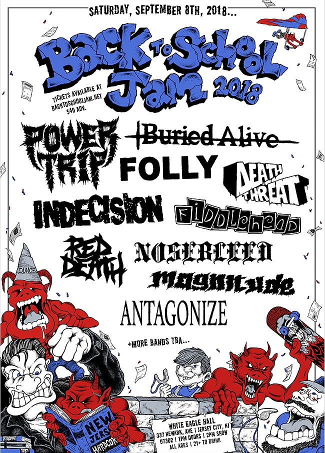 Back to School Jam 2018 lineup: Power Trip, Buried Alive, Folly, Indecision, more