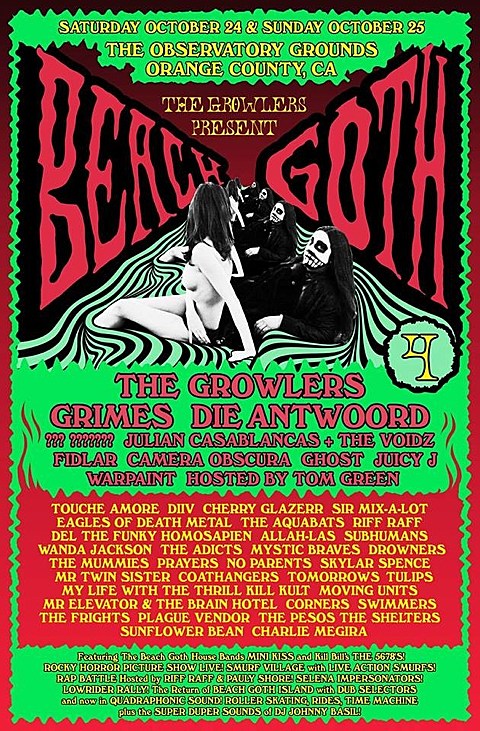Beach Goth 2015 lineup (Grimes, Ghost, Julian Casablancas, Wanda Jackson, Sir Mix-A-Lot, Camera Obscura, DIIV, more)