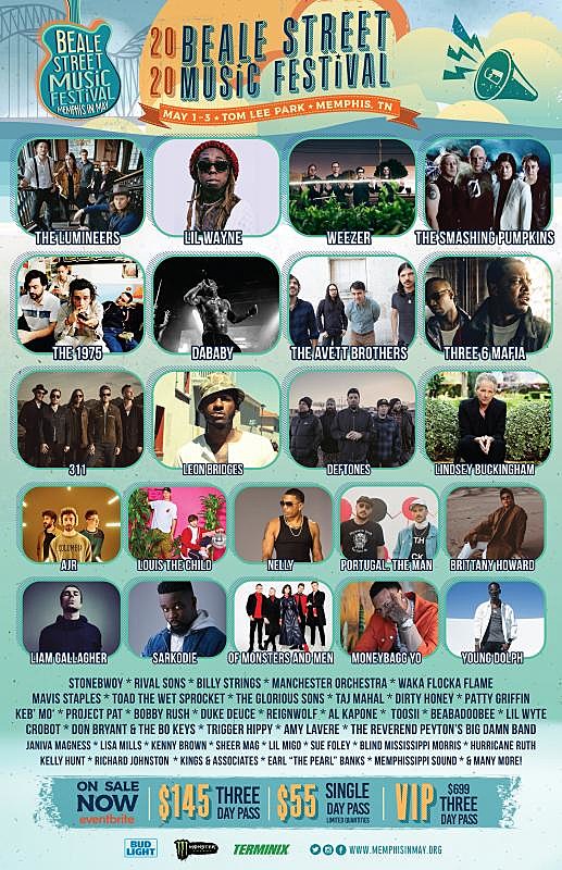 Beale St Music Fest 2020 lineup: Weezer, Pumpkins, Lil Wayne, 1975, DaBaby, more
