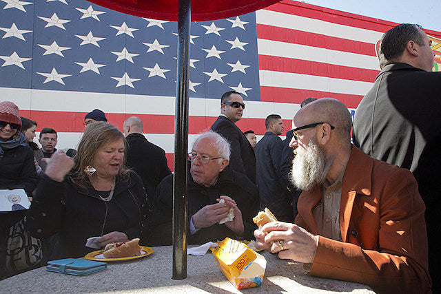 Michael Stipe stumped for Bernie Sanders at Coney Island rally, featured in new campaign video