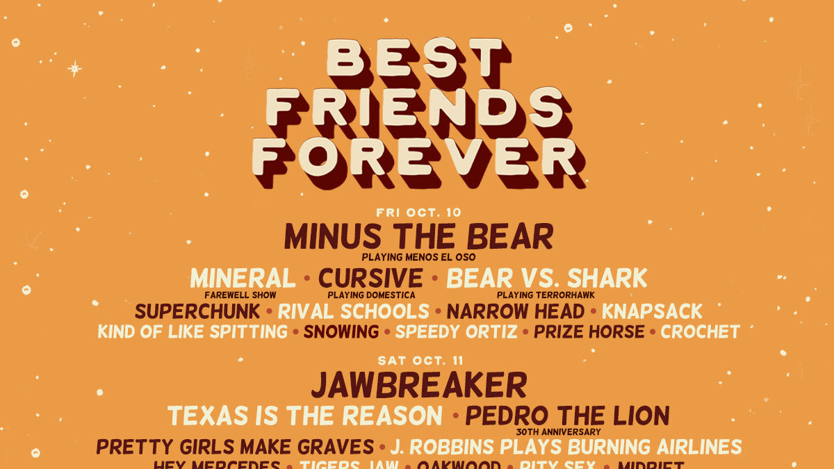 Best Friends Forever 2025 announces lineup by day & single day tickets
