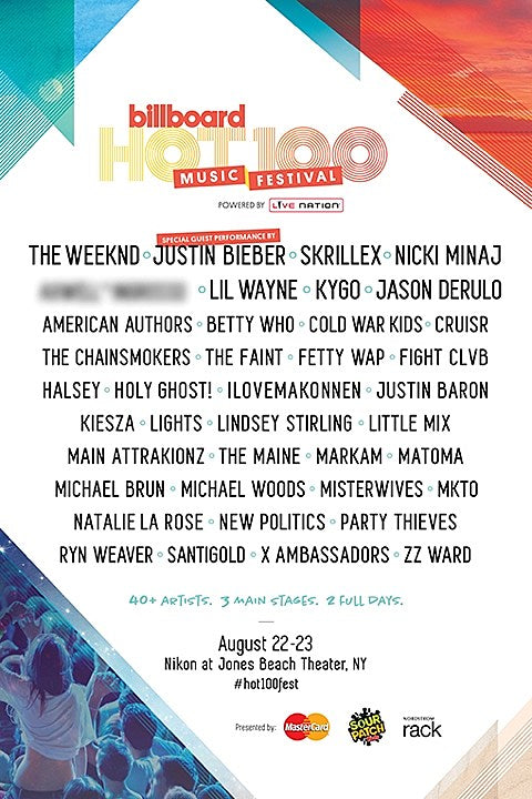 Billboard’s throwing a festival at Jones Beach w/ The Weeknd, Skrillex, Nicki Minaj, Lil Wayne, Holy Ghost!, The Faint, more