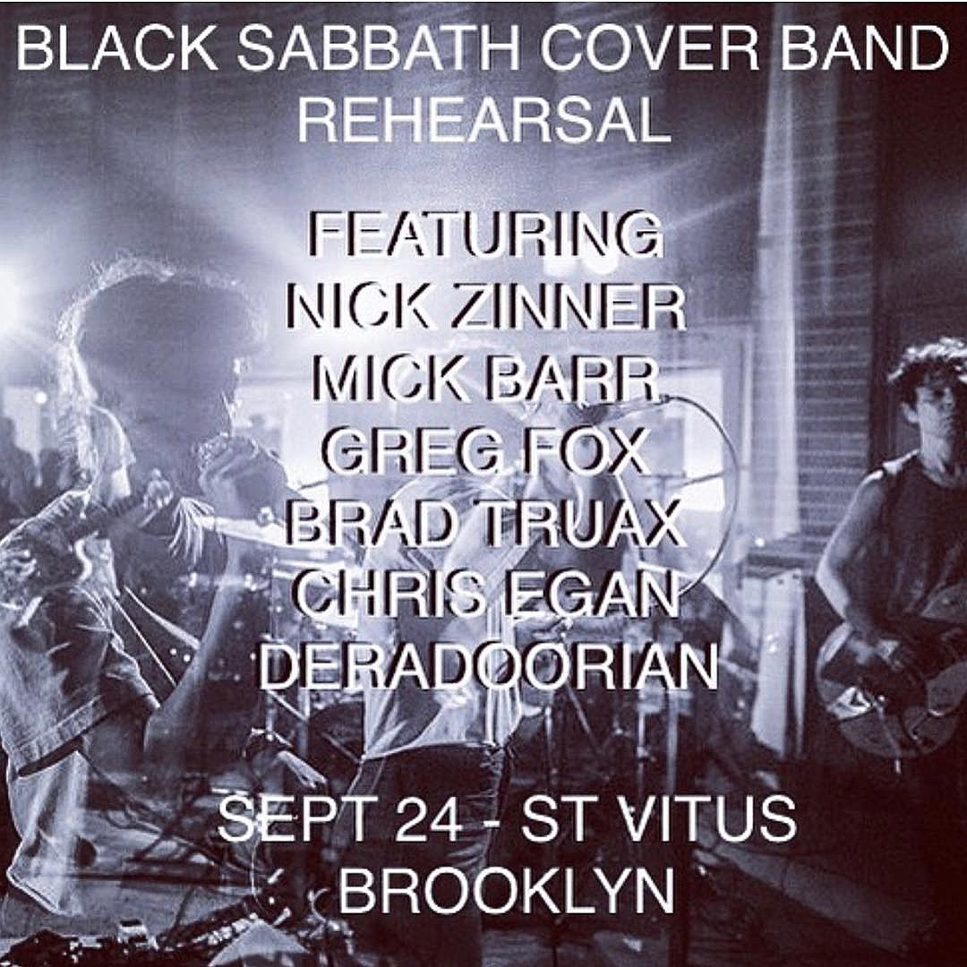 Deradoorian, Nick Zinner, Greg Fox & others doing Black Sabbath cover set in NYC