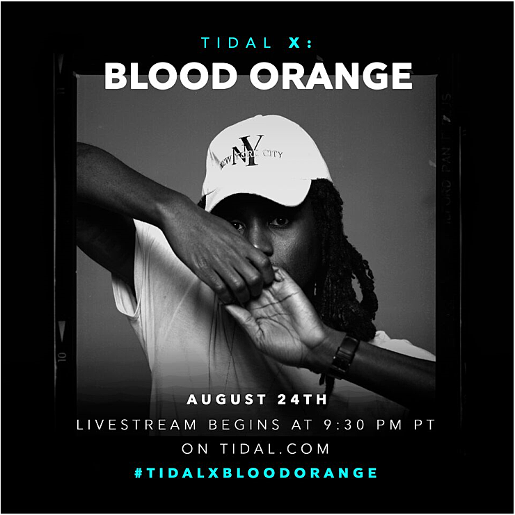 Blood Orange livestreaming LA show next week