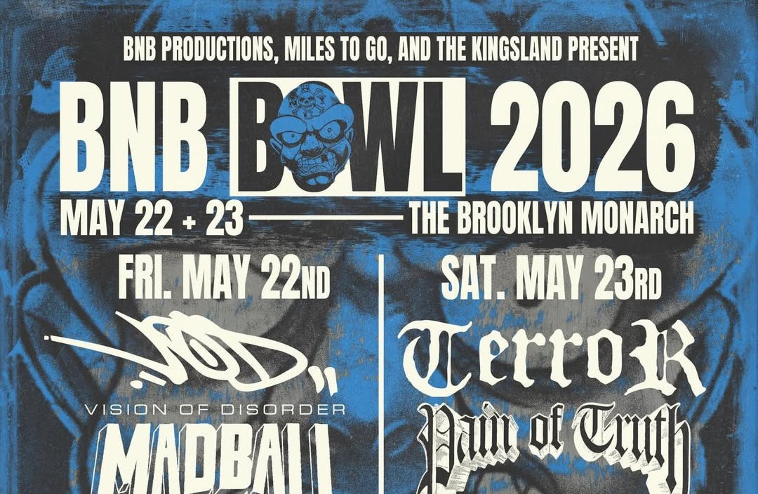 BNB Bowl 2026 has Vision of Disorder, Terror, Madball, Slapshot, Pain of Truth, more