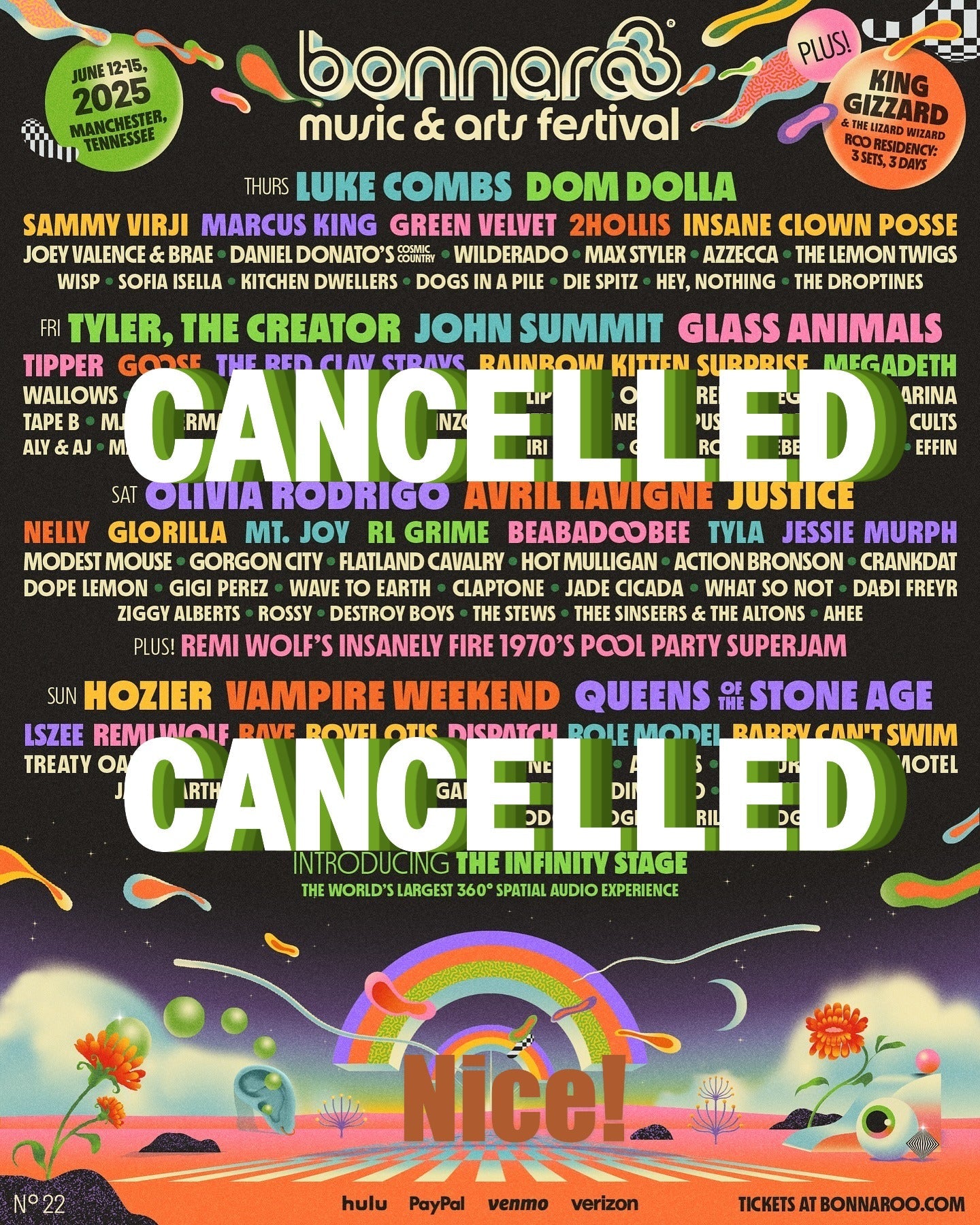 Bonnaroo 2025 now CANCELLED