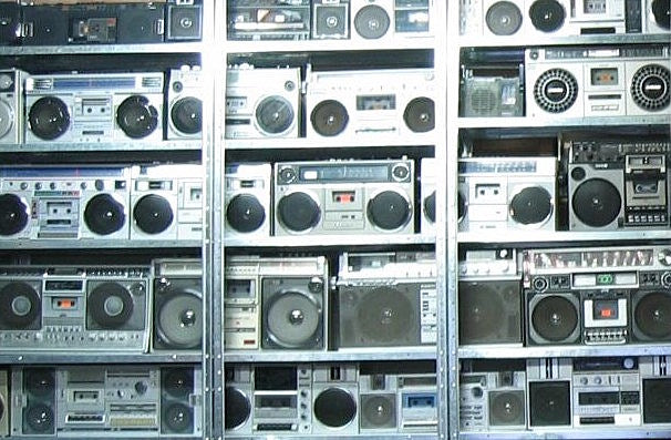 massive boombox collection up for auction; “Boombox Retrospective” exhibit at Brooklyn Museum