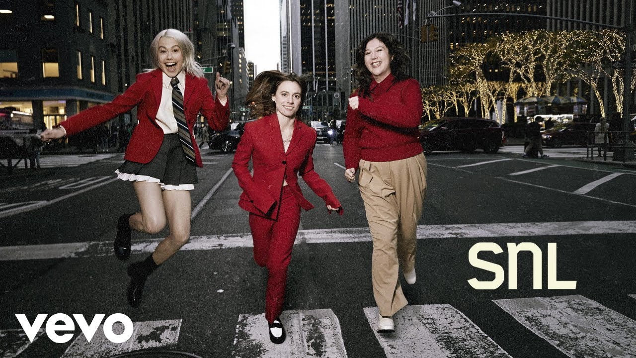 Watch boygenius perform 2 songs & play multiple Troye Sivans with Timothée Chalamet on SNL