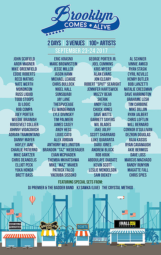 Brooklyn Comes Alive 2017 lineup: Primus mems, DJ Premier, Crystal Method, more