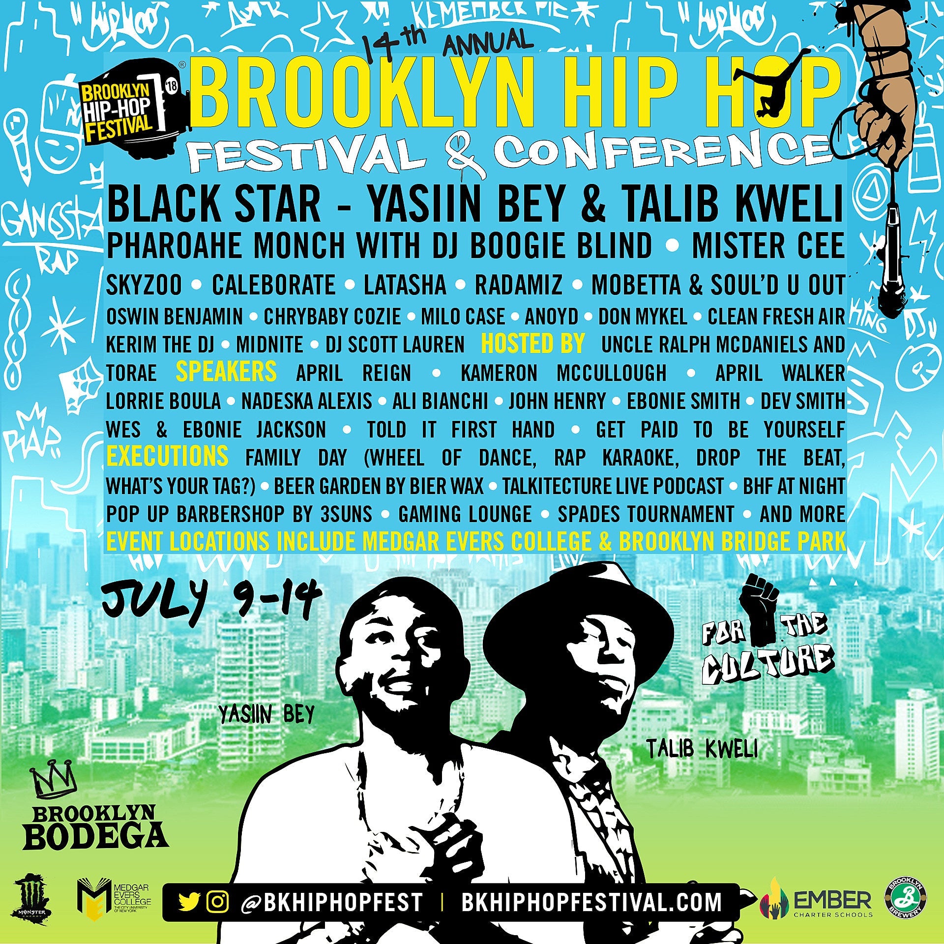 Brooklyn Hip Hop Festival 2018 underway (Black Star headlining the final concert)
