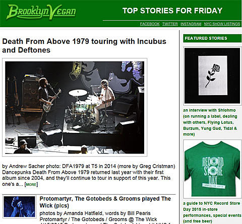 BrooklynVegan Email List — sign up, miss less stories, get exclusive event invites & more