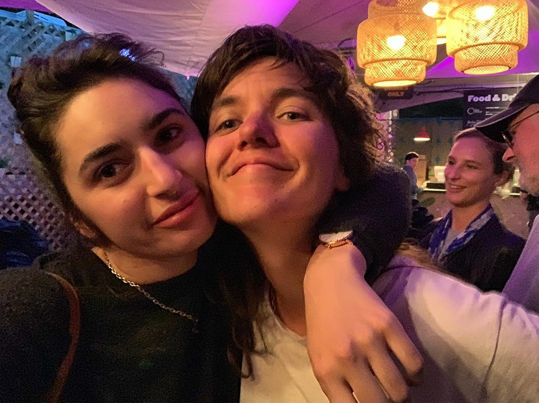 Camp Cope’s Georgia Maq playing Philly date of Macseal/Pool Kids tour (after NYC trip)