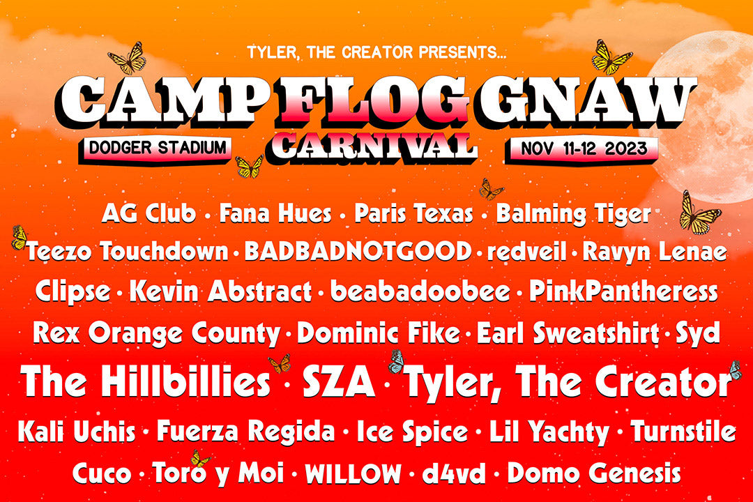 Camp Flog Gnaw streaming live ++ 2023 set times