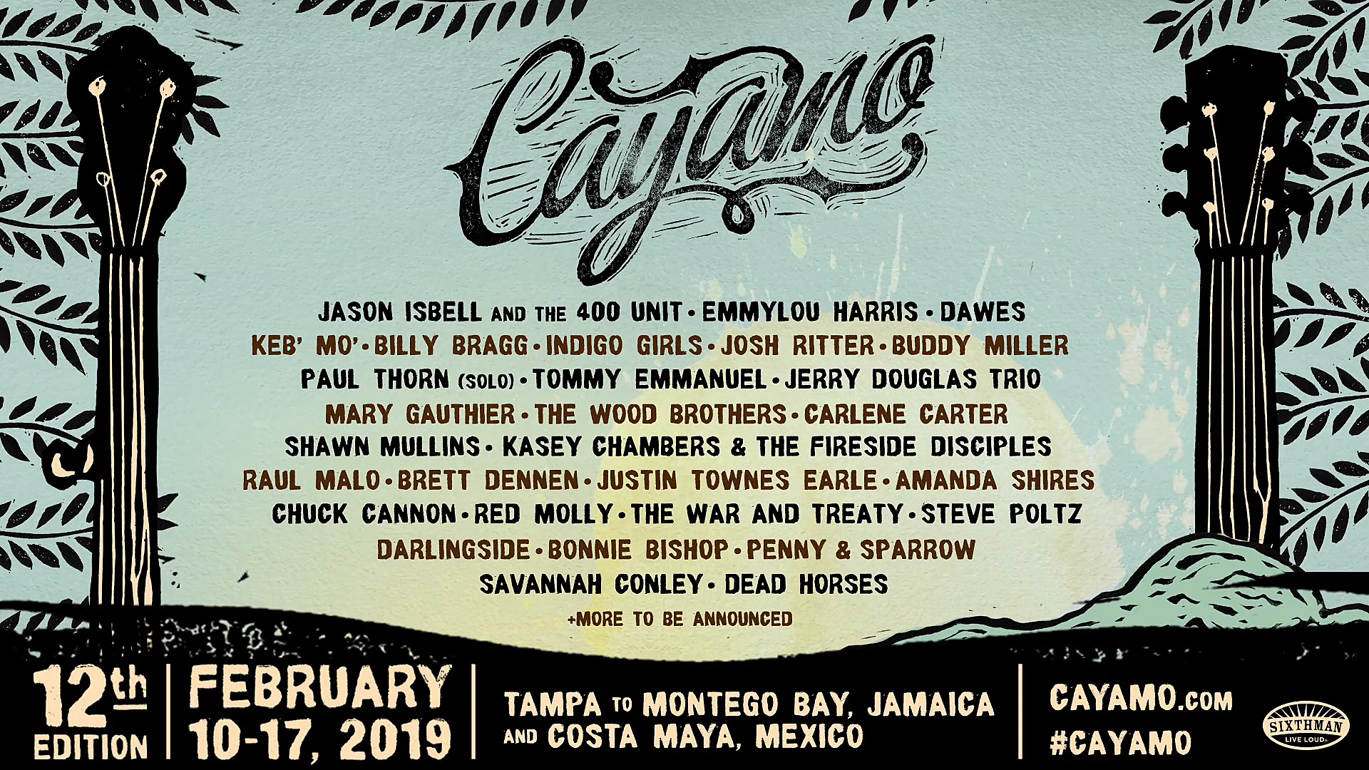 Jason Isbell, Emmylou Harris, Dawes, Billy Bragg & more going on a cruise