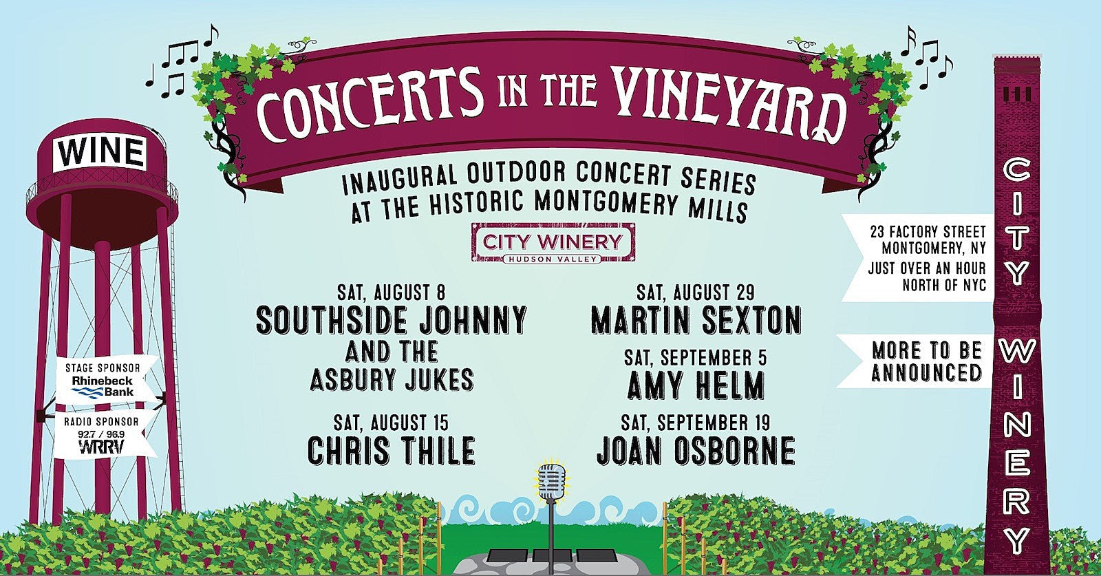 City Winery’s new Hudson Valley location announces outdoor, socially distanced concert series