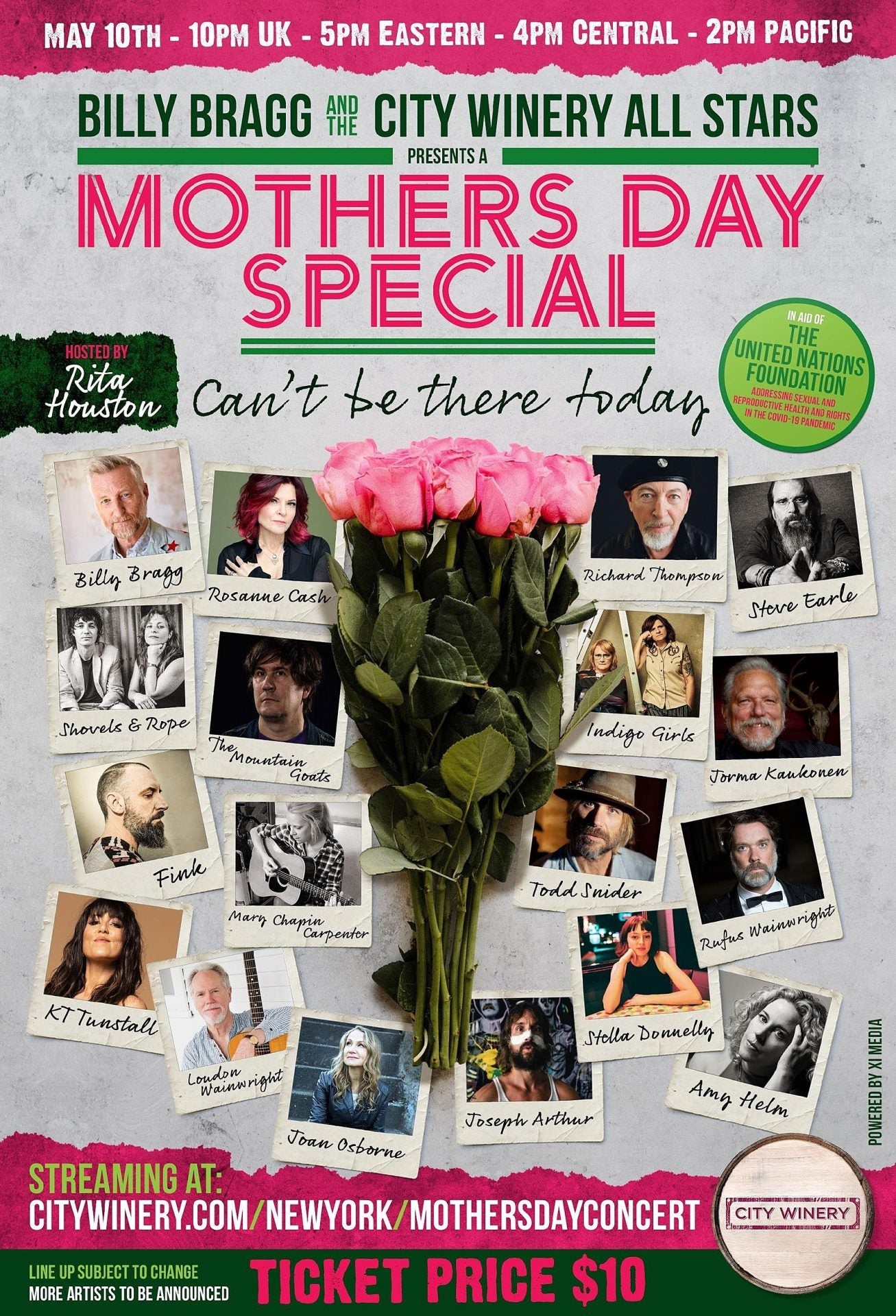 Billy Bragg, Rufus Wainwright, Mountain Goats, Rosanne Cash & more playing Mother’s Day livestream benefit