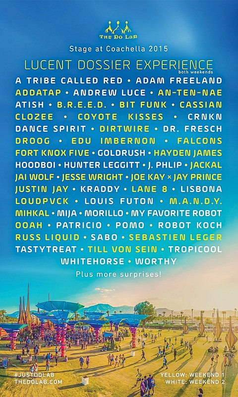 Coachella 2015 Do LaB stage lineup announced