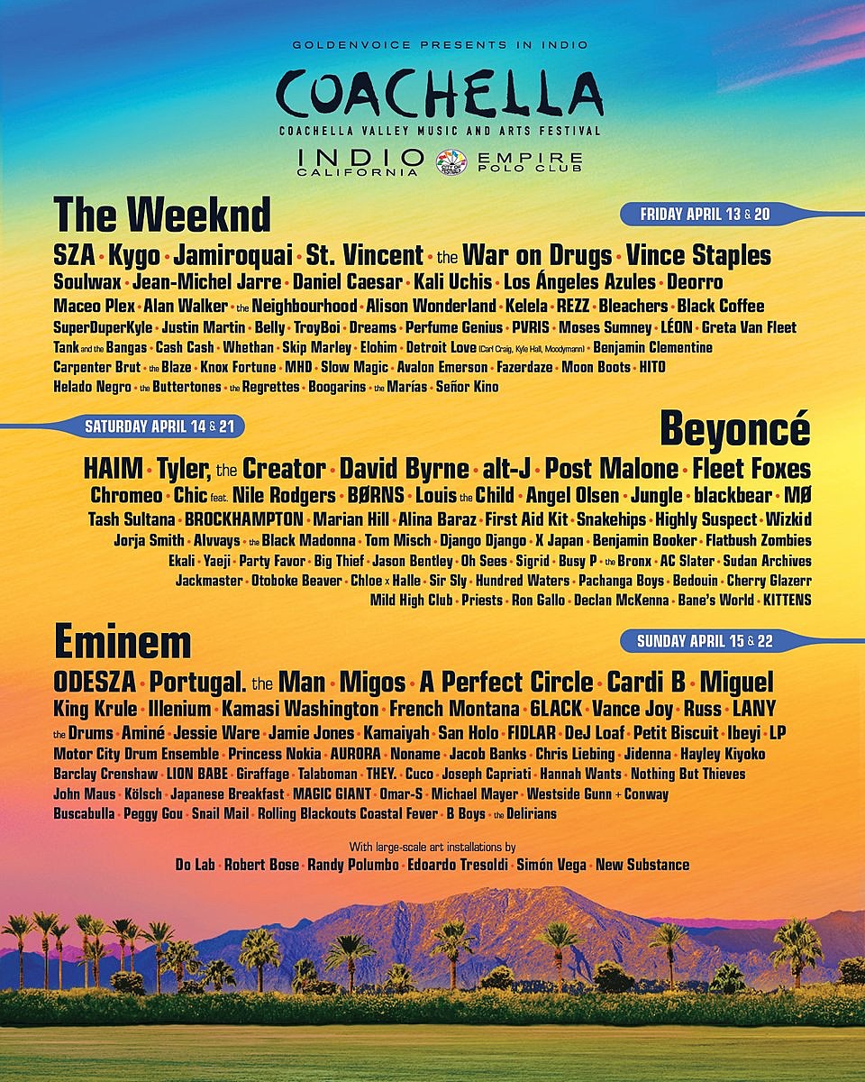 Coachella 2018 Lineup Announced