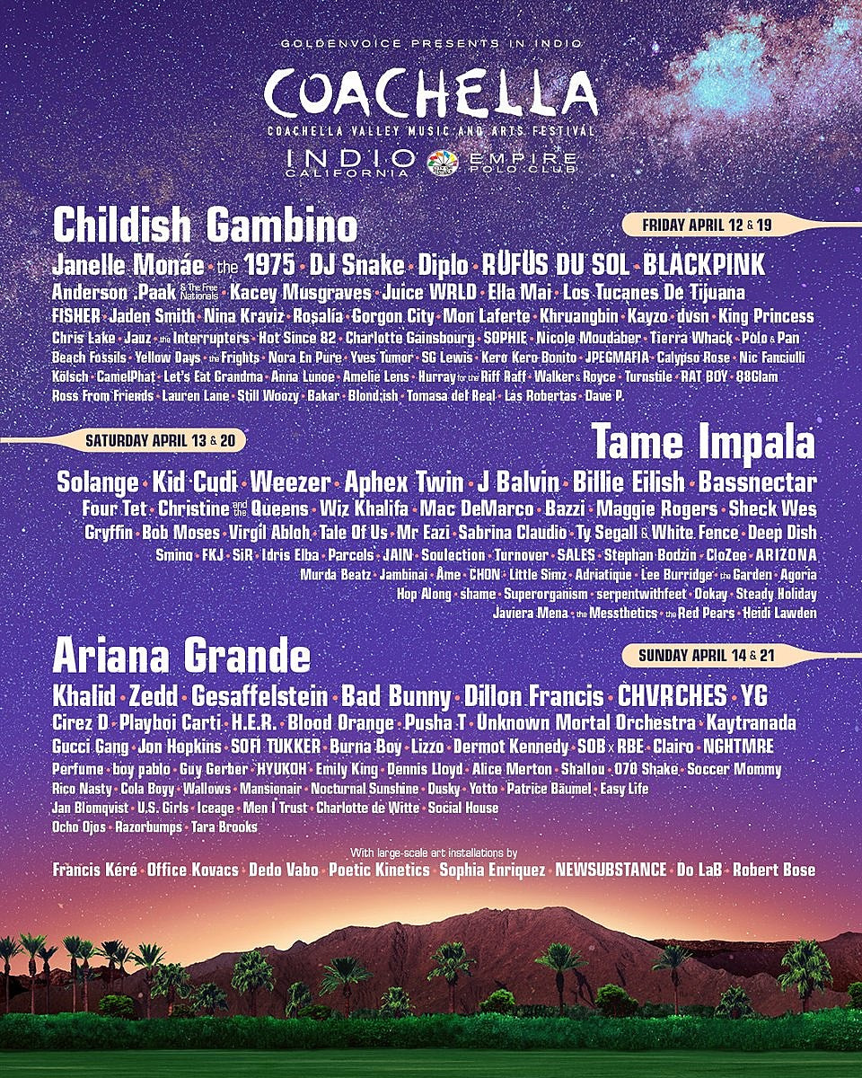 Coachella 2019 lineup announced