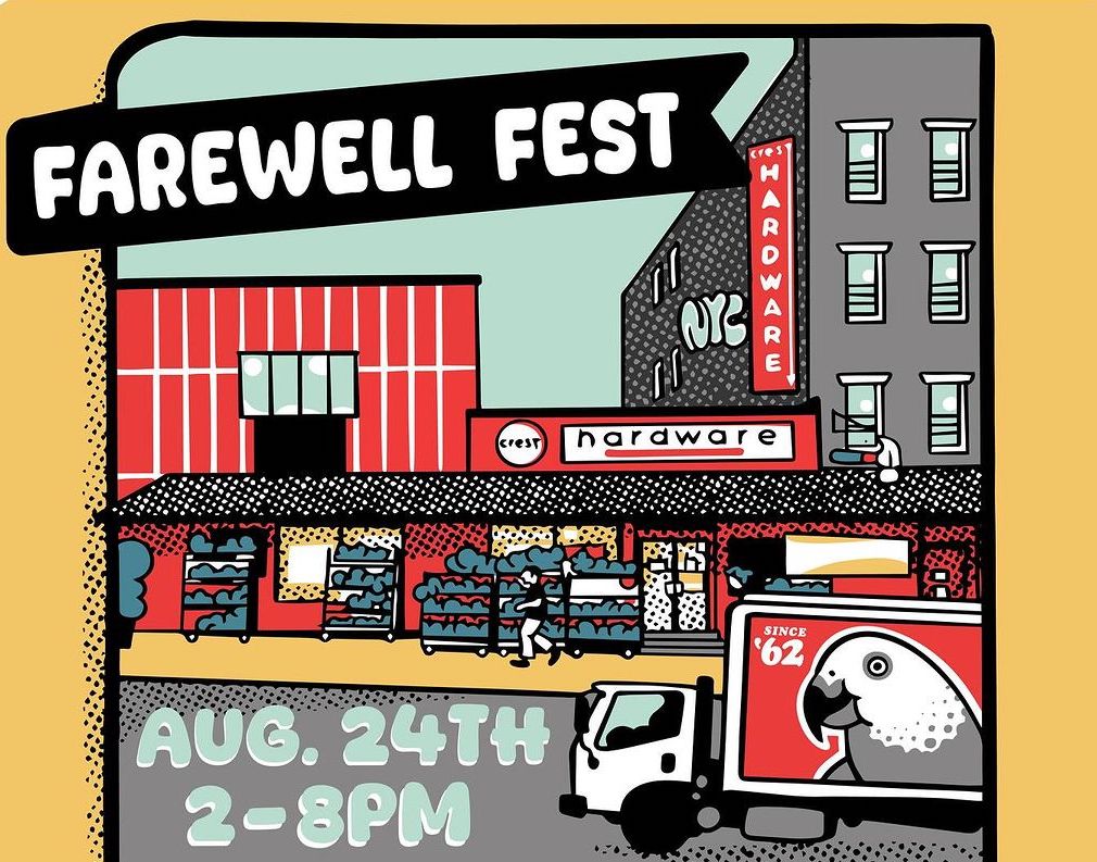 Williamsburg’s Crest Hardware throwing Farewell Fest w/ Rev Vince Anderson, Jonathan Toubin, more