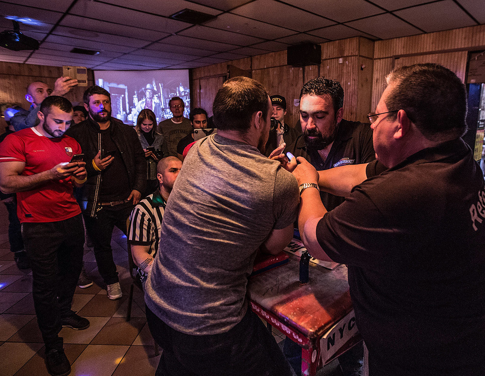 Jonathan Toubin played an Arm Wrestling party at an American Legion, touring