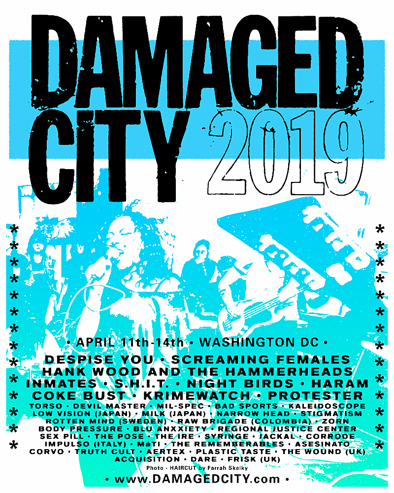 Damaged City 2019 lineup (Screaming Females, Hank Wood, Devil Master, Despise You, more)