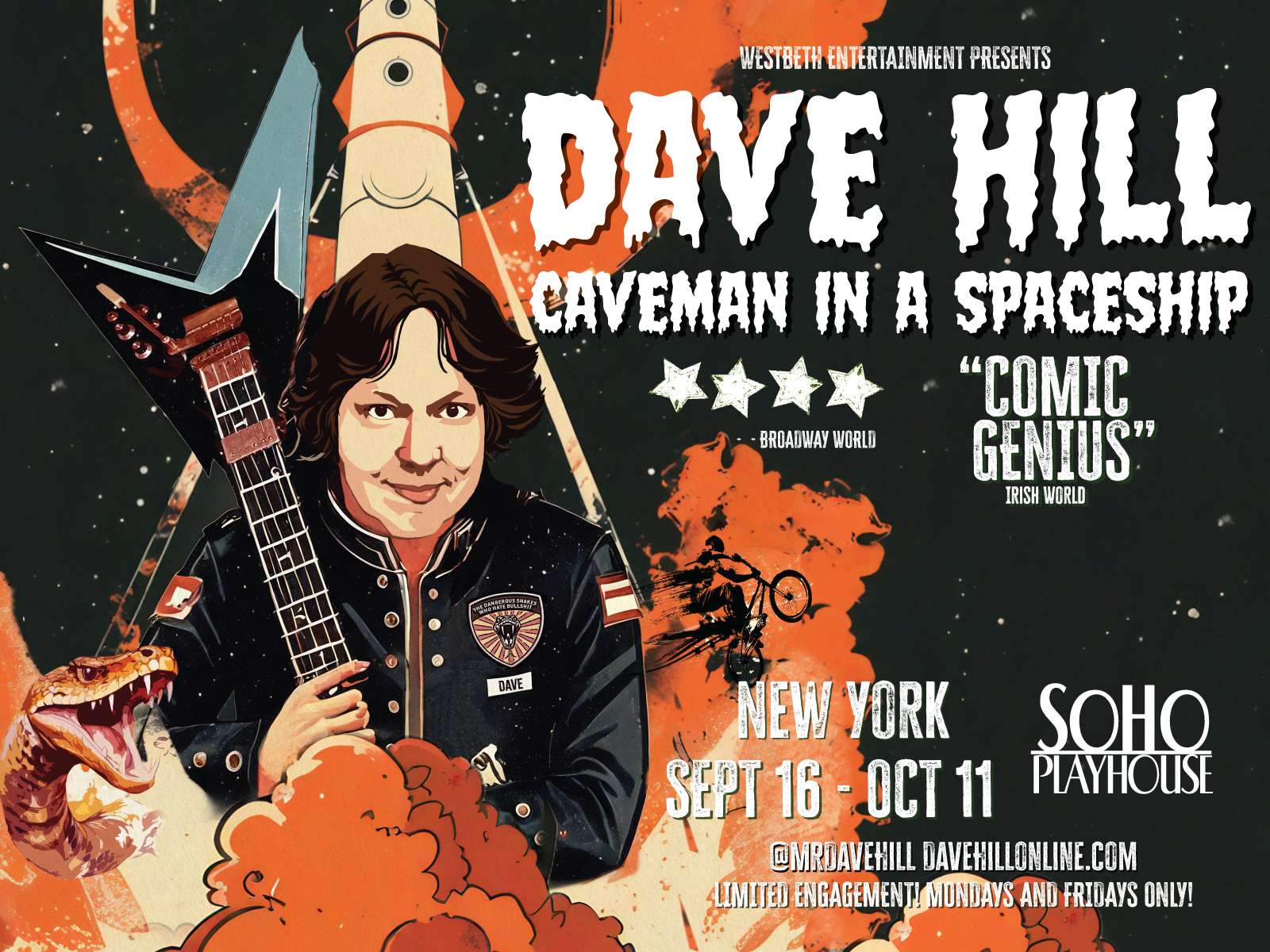Dave Hill’s ‘Caveman in a Spaceship’ getting Off-Broadway run