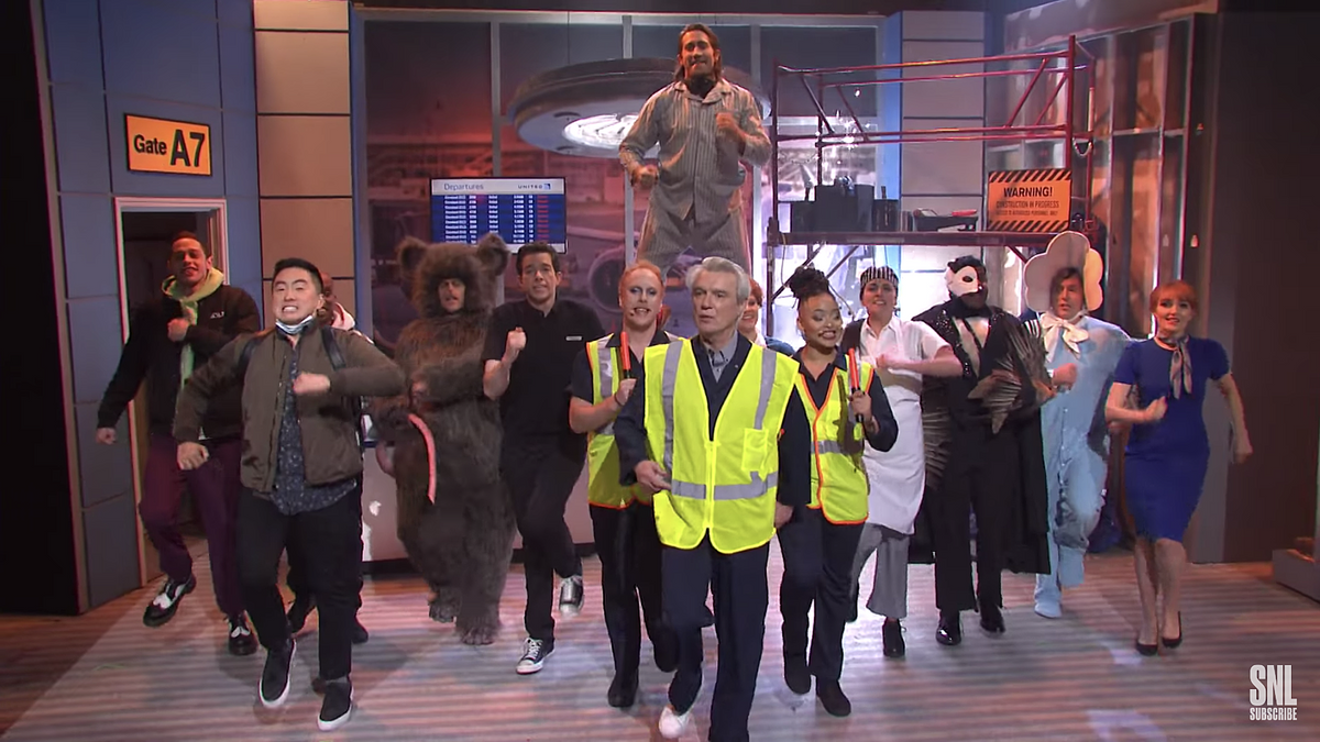 watch David Byrne and John Mulaney on last night’s SNL
