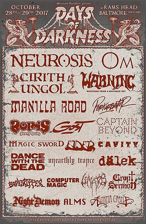 Days of Darkness adds Captain Beyond, Boris, Om, Crypt Sermon, Cavity, more