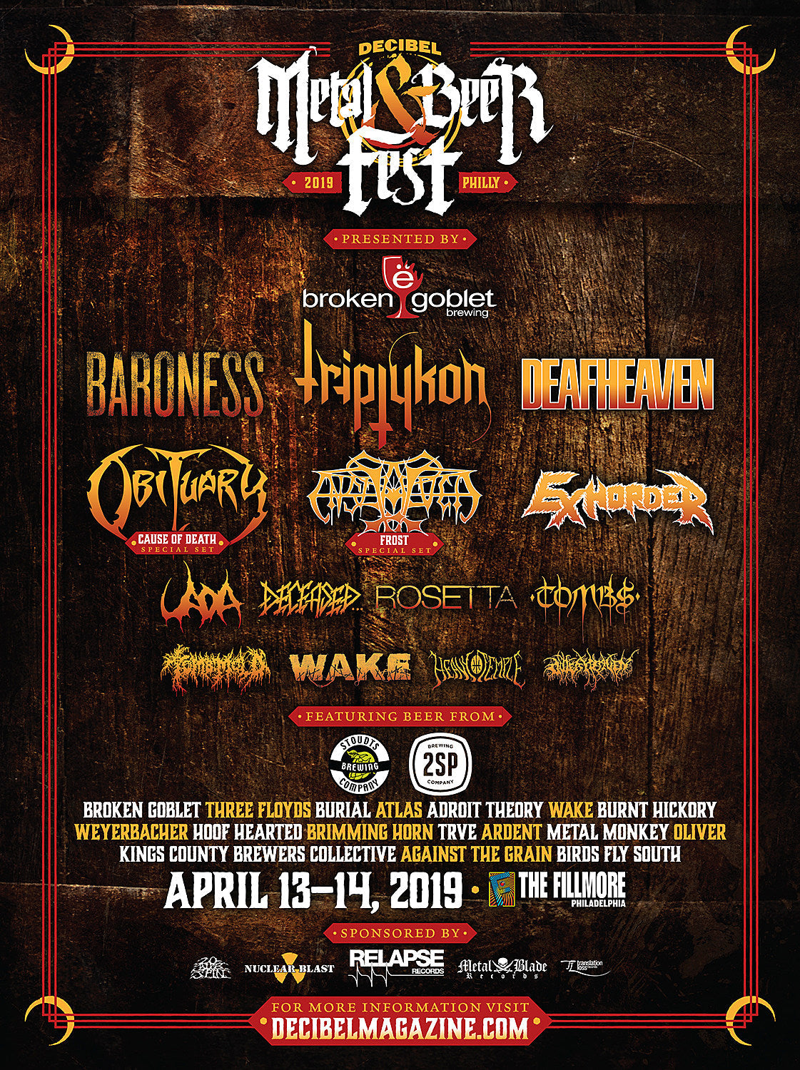 Triptykon played Celtic Frost in LA, added to Decibel Fest Philly (Uada & Tombs too)