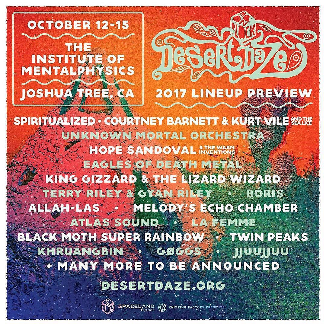 Desert Daze initial 2017 lineup: Courtney Barnett & Kurt Vile, Spiritualized, more