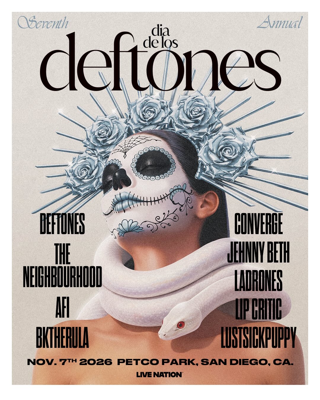 Dia Los Deftones 2026 lineup: Converge, AFI, Jehnny Beth, Lip Critic, Bktherula, more
