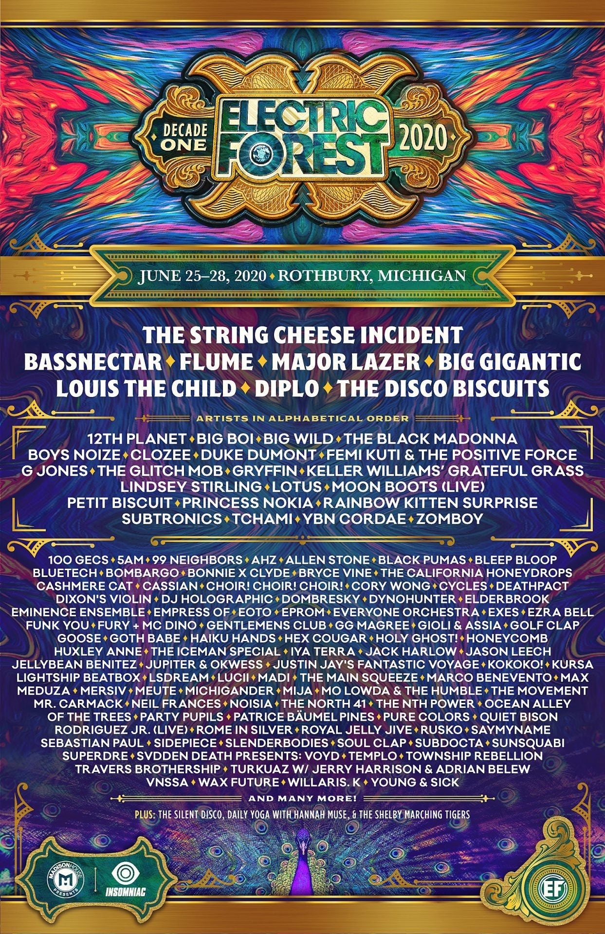 Electric Forest 2020 lineup: Bassnectar, Flume, Major Lazer, Diplo, Big Boi, more