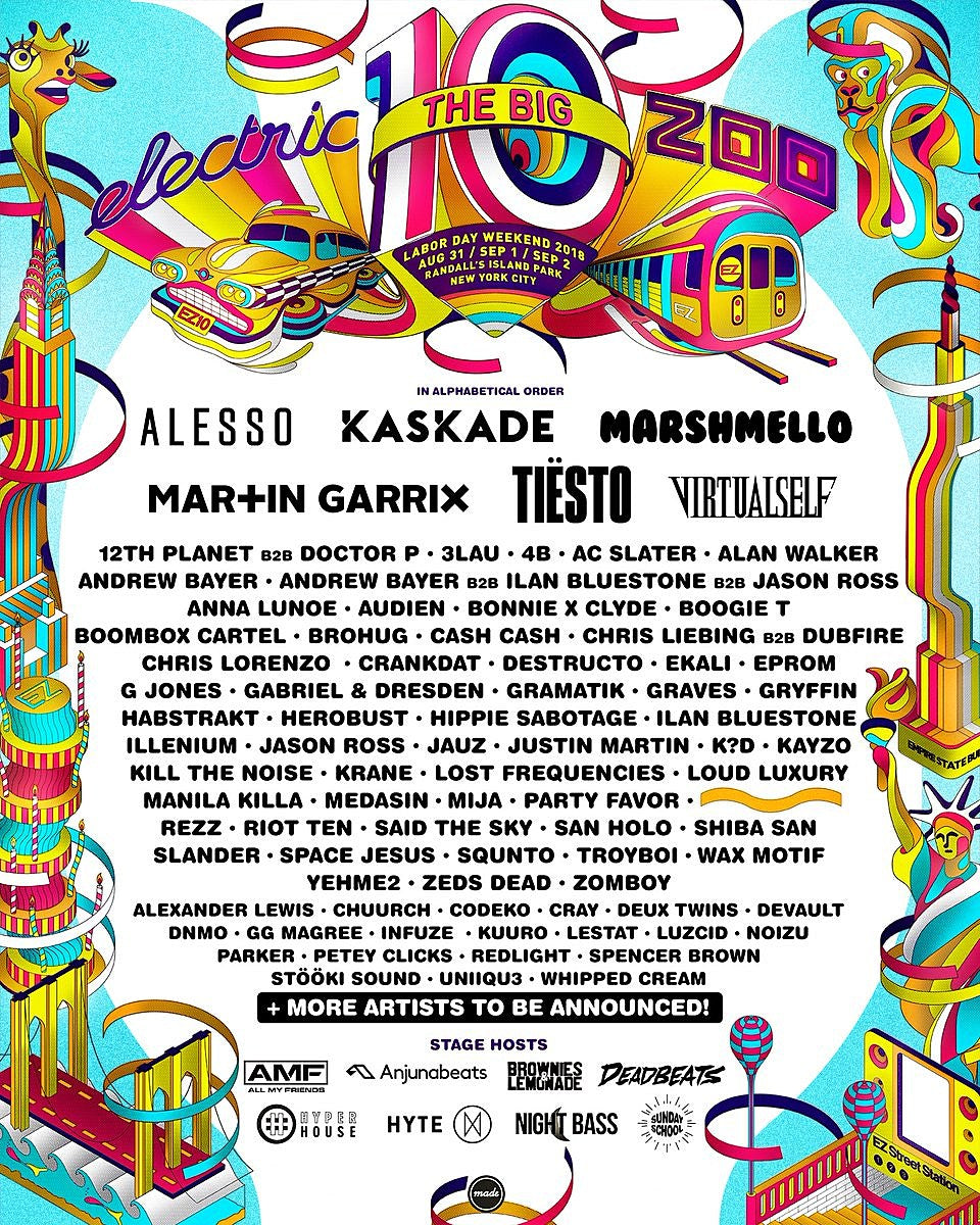Electric Zoo 2018 phase two lineup