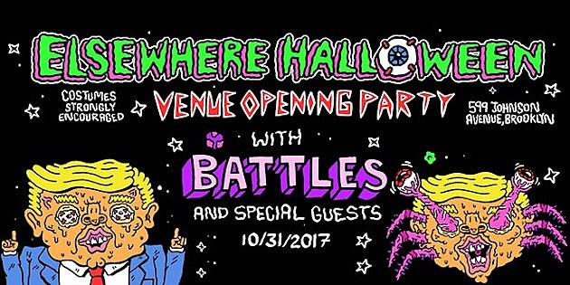 Battles, Cakes Da Killa & more playing Elsewhere’s Grand Opening on Halloween (tix on sale)