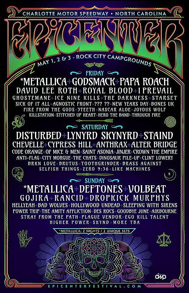 Epicenter 2020: Metallica, Deftones, Rancid, Skynyrd, Anthrax, Agnostic Front, more