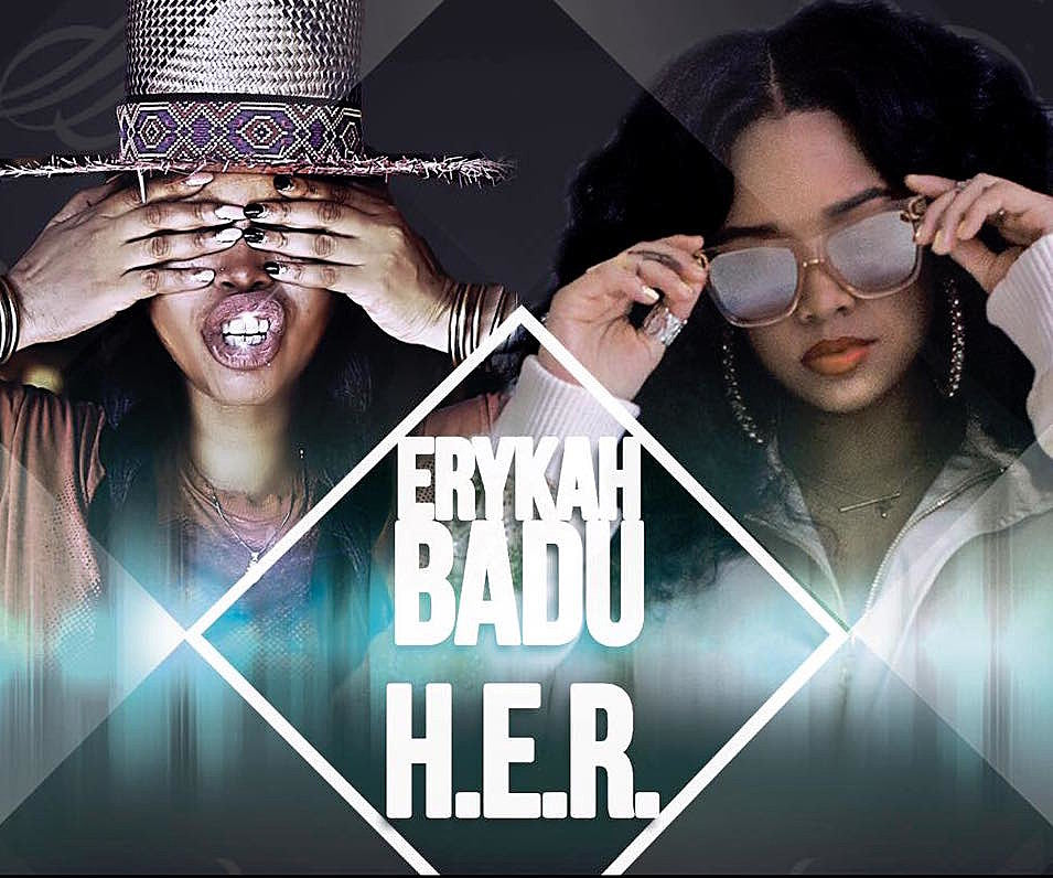 Erykah Badu & H.E.R. playing Barclays Center together