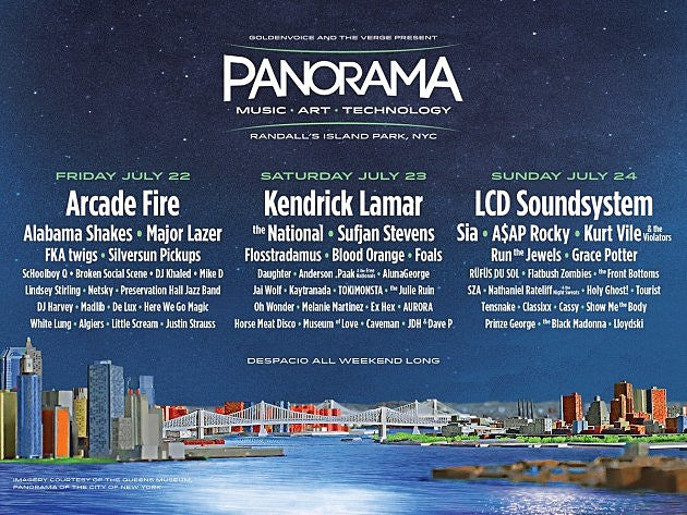 NYC fest Panorama announces lineup (Arcade Fire, Kendrick Lamar, LCD Soundsystem, The National, Sufjan, more)