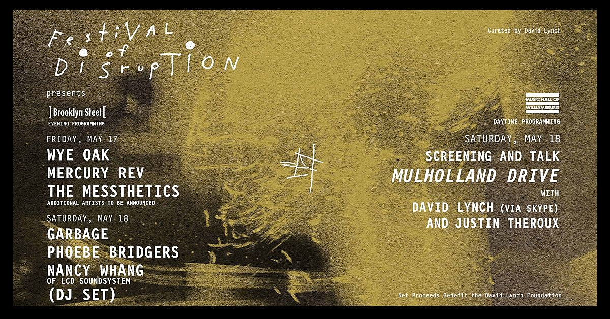 David Lynch’s Festival of Disruption 2019 concerts cancelled