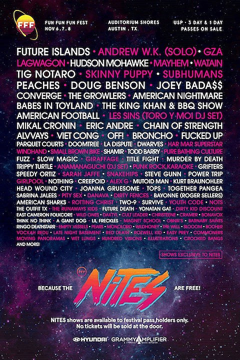 Fun Fun Fun Fest and ‘NITES’ schedules announced