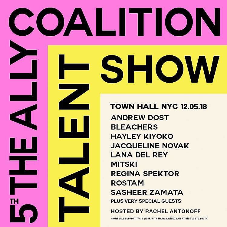 Lana Del Rey, Mitski, Regina Spektor & more playing Ally Coalition Show