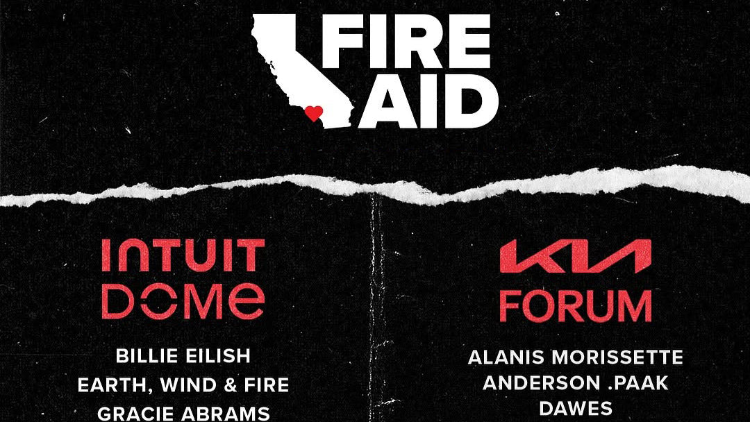 Livestream FireAid here (ft. Joni Mitchell, Stevie Nicks, Lady Gaga, Green Day, No Doubt, Billie Eilish, more)